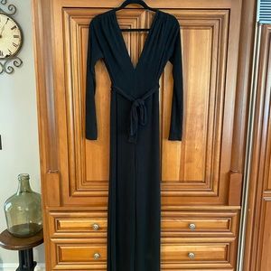 Naked Wardrobe Deep V Long Sleeve Jumpsuit